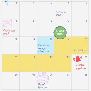 Monthly Project Planner