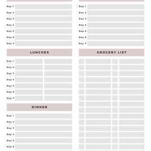Meal Prep Planner