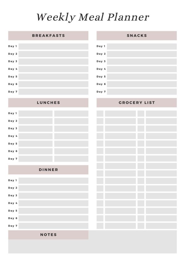 Meal Prep Planner