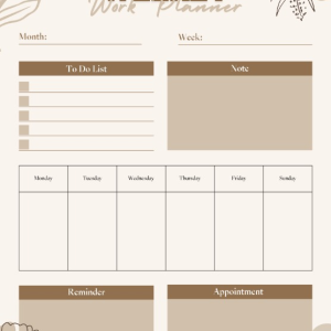 Work and Personal Split Weekly Planner