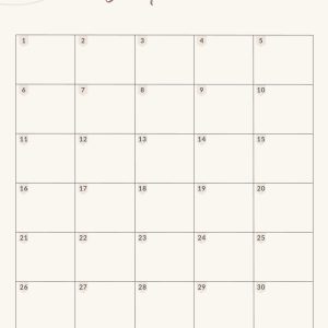 Monthly Calendar Planner