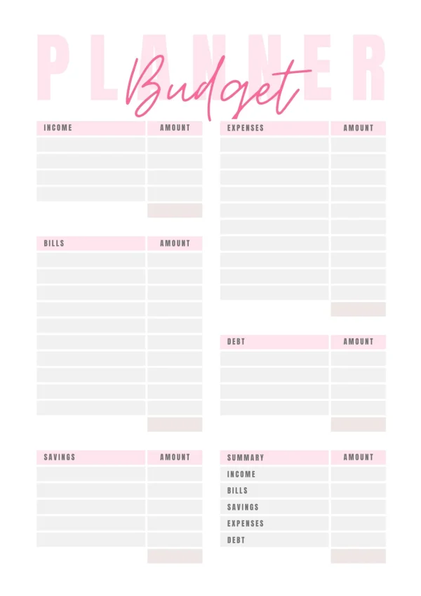 Monthly Budget Planner