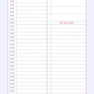 Hourly Schedule Printable